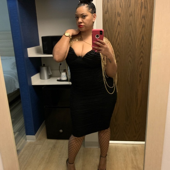 Purple spaghetti strap dress with back zipper - Picture 4 of 4